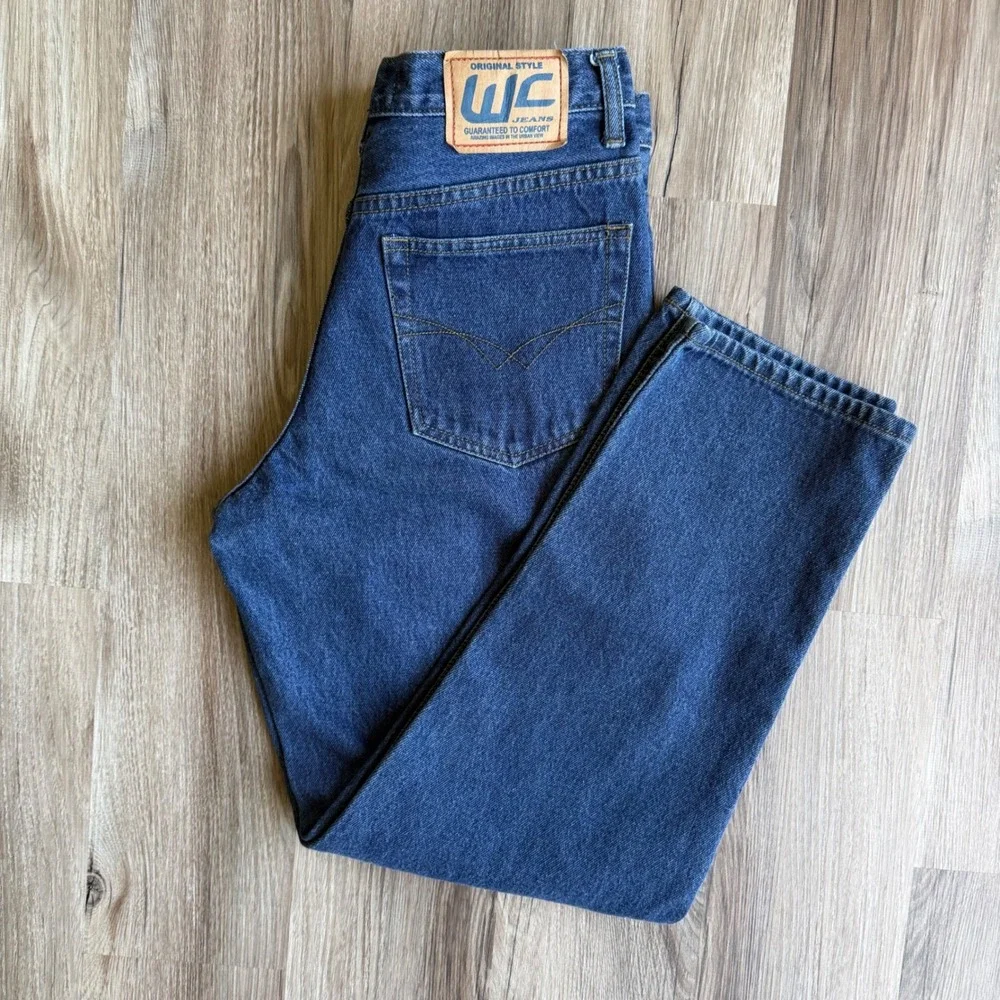 Vintage WC Jeans 30x30 Perfect Denim Straight Leg Medium Wash Blue Cotton Jeans